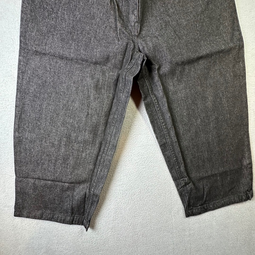 Mainstreet Blues Denim Capri Pants Vintage High Waist Black 14W New With Tags - Picture 9 of 11